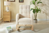 Cozy Rocking Lounge Chair with Footrest & Side Pocket