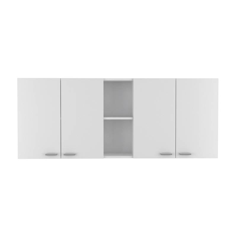 Stylish White Double Door Cabinet