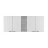 Stylish White Double Door Cabinet