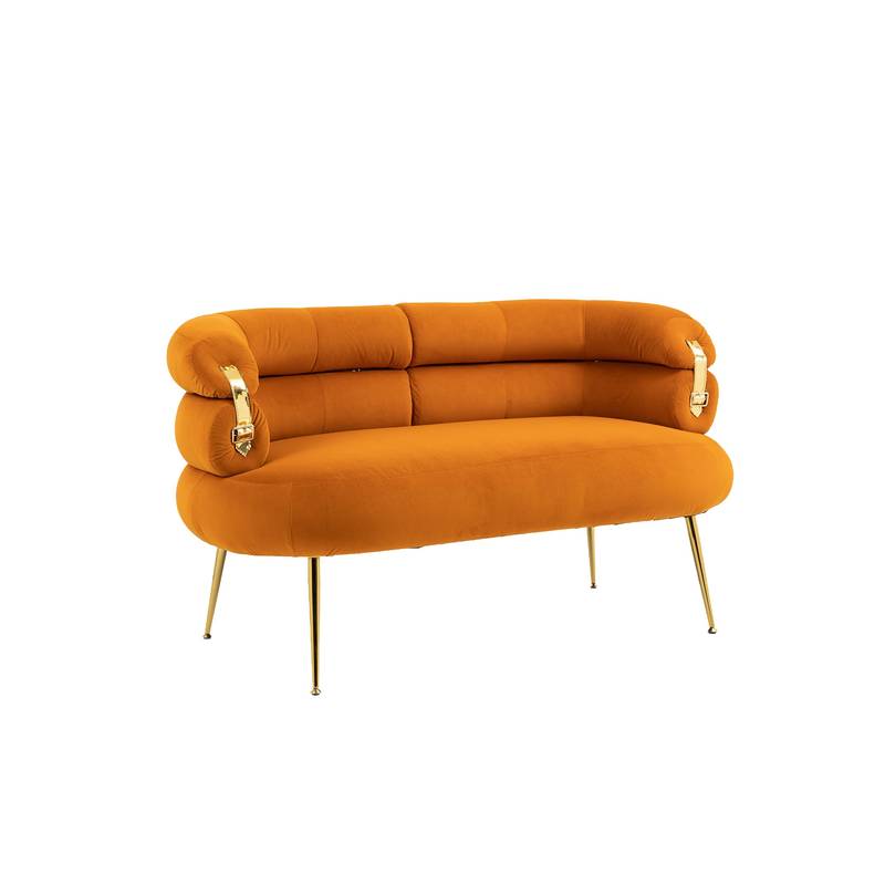 Chic Mini Loveseat in Orange
