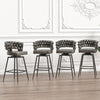 Chic Tan Swivel Bar Stool Set