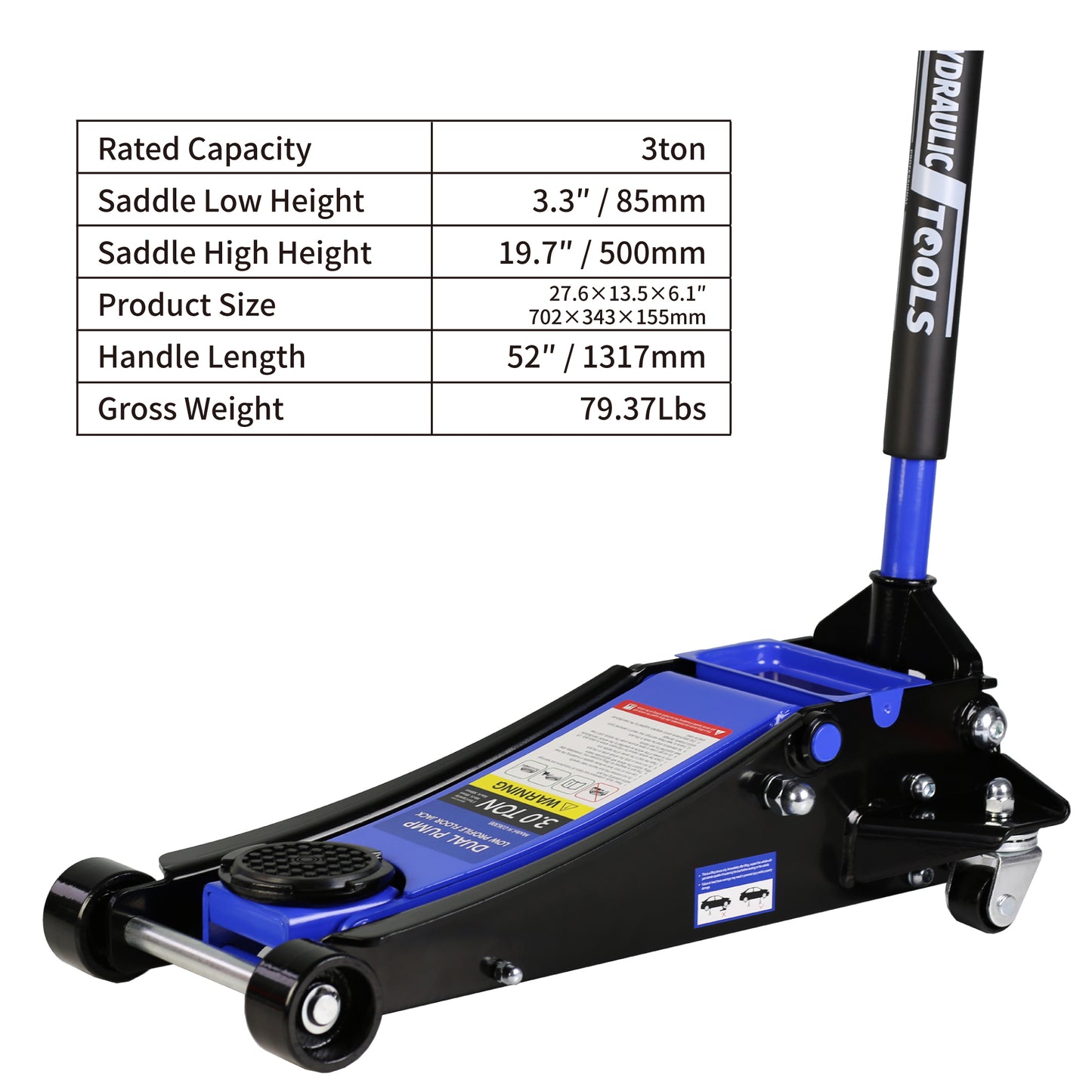 Ultra Low Car Jack - Quick Lift Hydraulic Lift for Garage & Truck