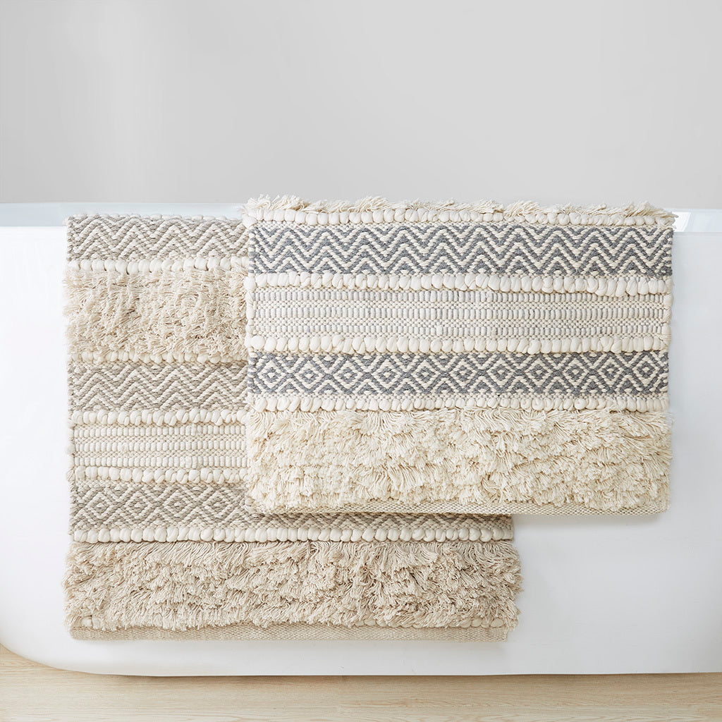 Striped Cozy Bath Rug