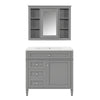 Royal Blue Modern Bathroom Vanity with Mirror and Storage