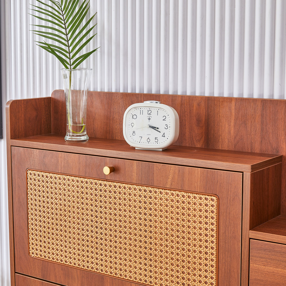 Chic Rattan Shoe Storage✨