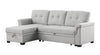 Cozy Haven Light Gray Reversible Sleeper Sofa with Storage Chaise