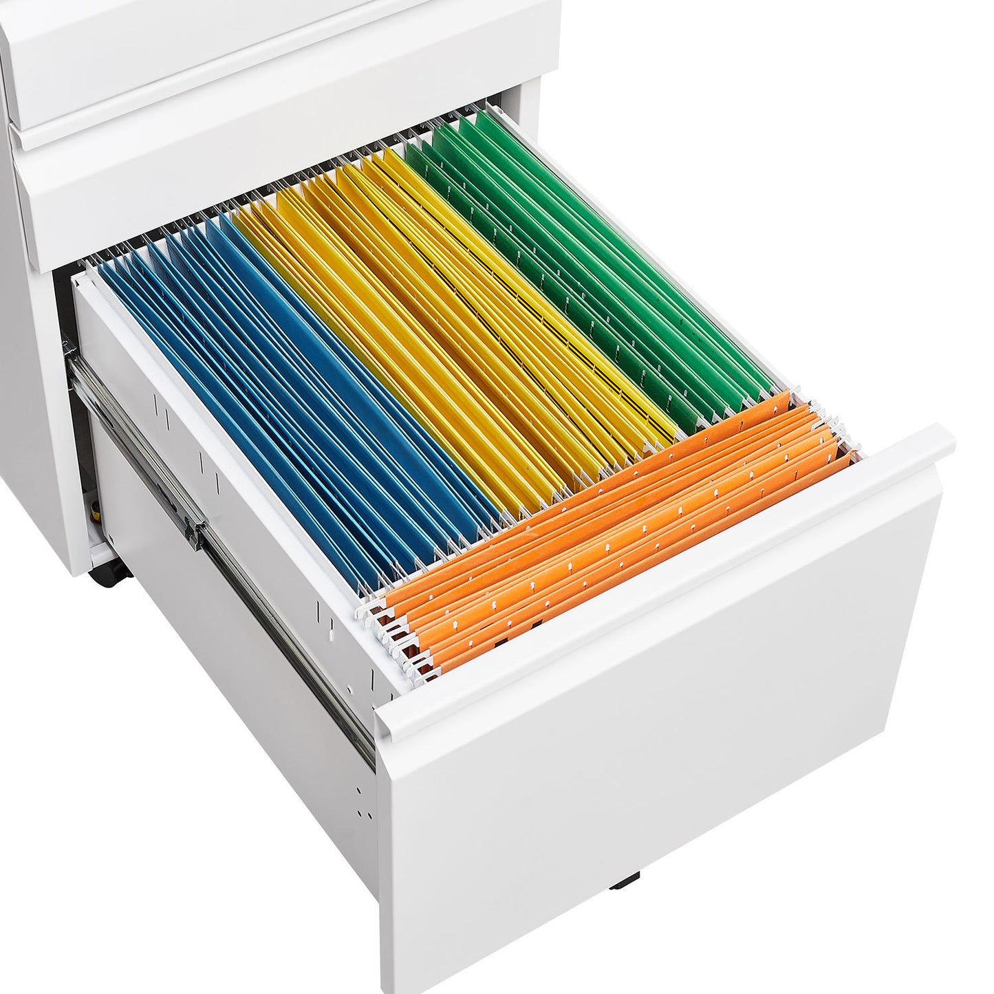 Lockable Mobile File Cabinet - Sleek Office Storage on Wheels