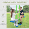 Backyard Bliss Metal Swing Set with Glider