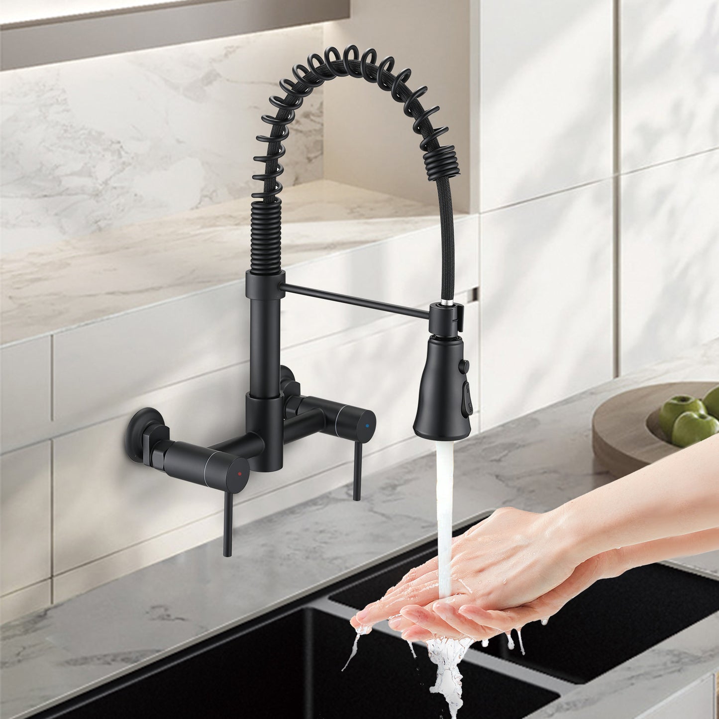 Versatile Wall-Mounted Kitchen Faucet