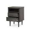 Sleek Double Drawer Nightstand