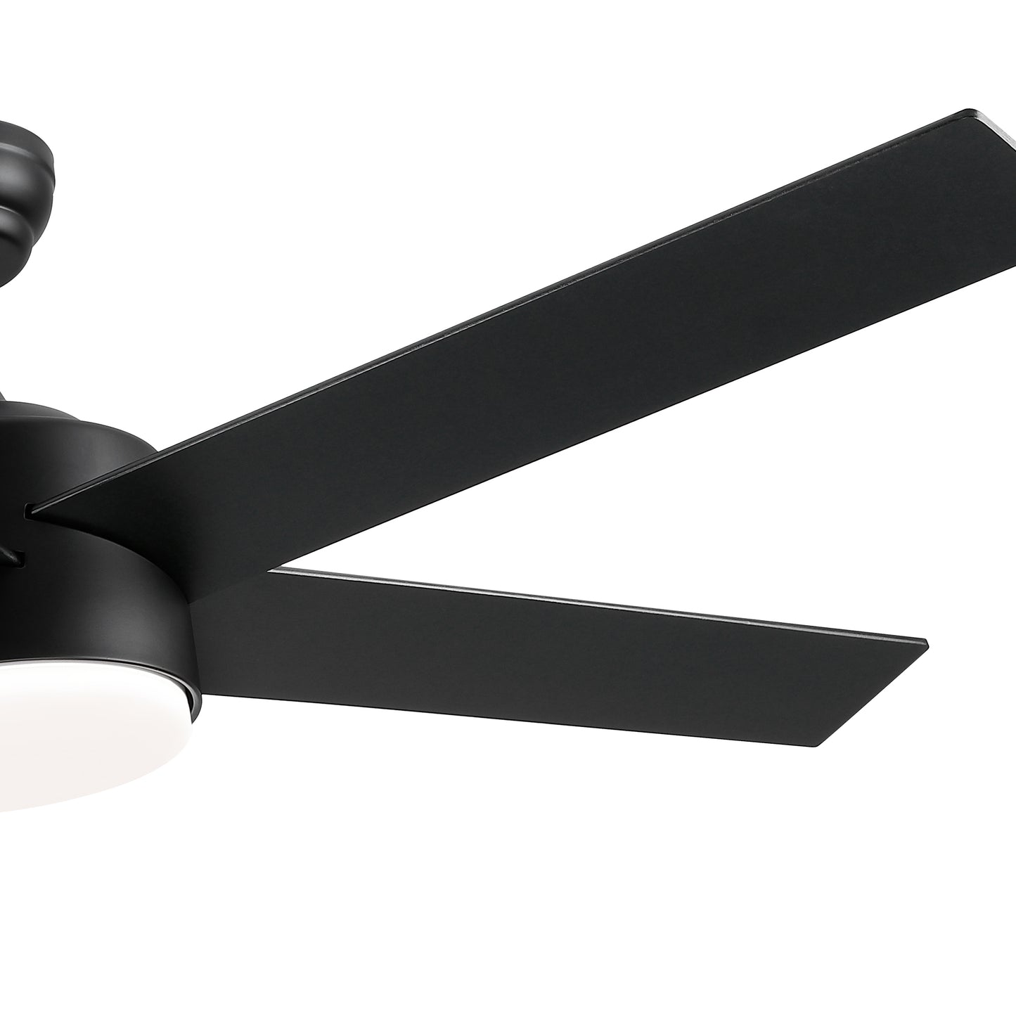 Sleek Black Ceiling Fan with Light