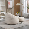 Cozy Foam Bean Bag Sofa with Footrest