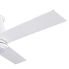 Sleek White Ceiling Fan with Light