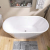 Classic Oval Freestanding Soaking Tub - Luxurious White Design