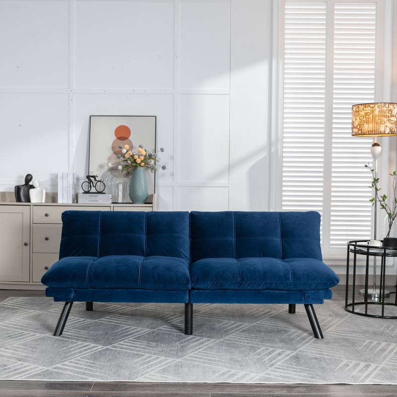 Navy Blue Cozy Convertible Sofa Bed