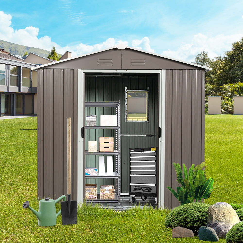 Garden Haven Metal Shed with Window