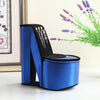 Chic High Heel Jewelry Box in Blue Velvet