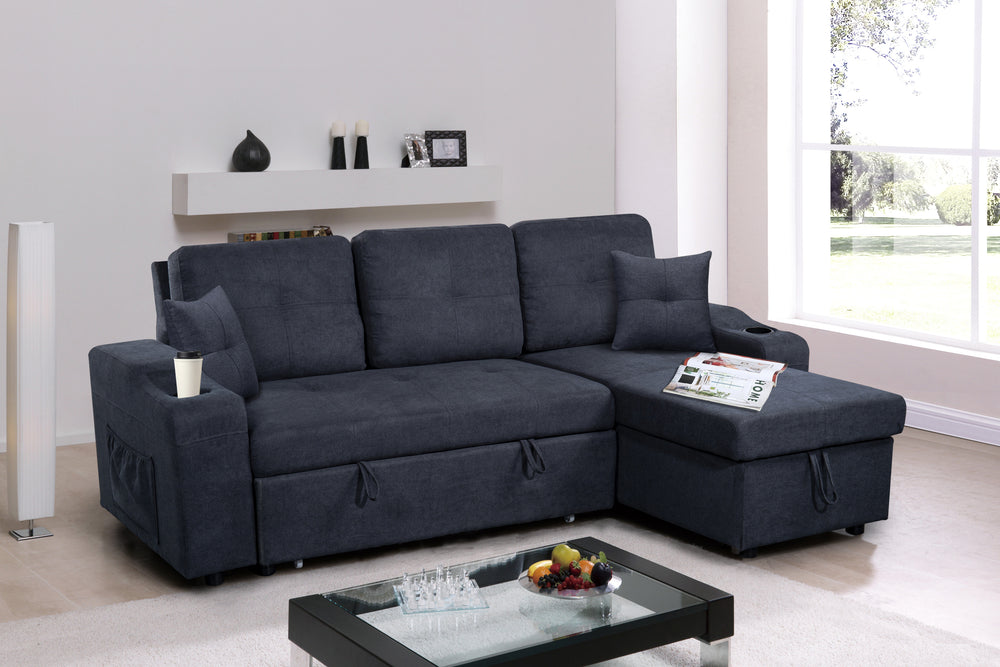 Cozy Corner Convertible Sofa with Storage