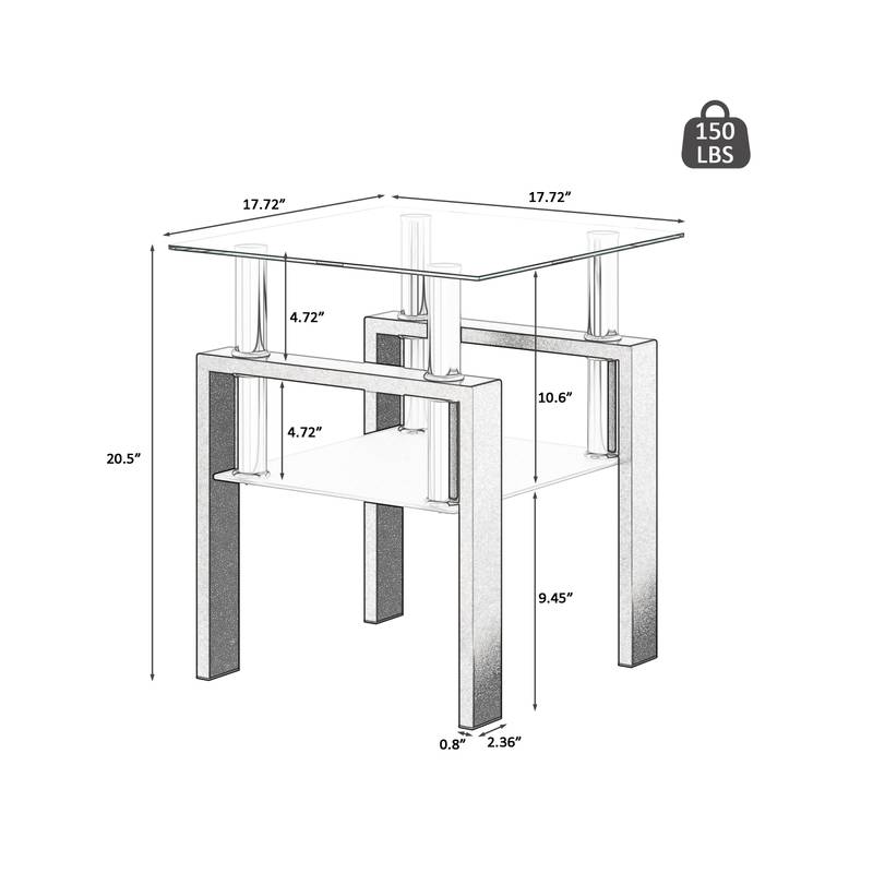 Chic Tempered Glass Coffee Table