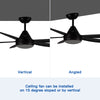 Sleek LED Ceiling Fan with Black Blades