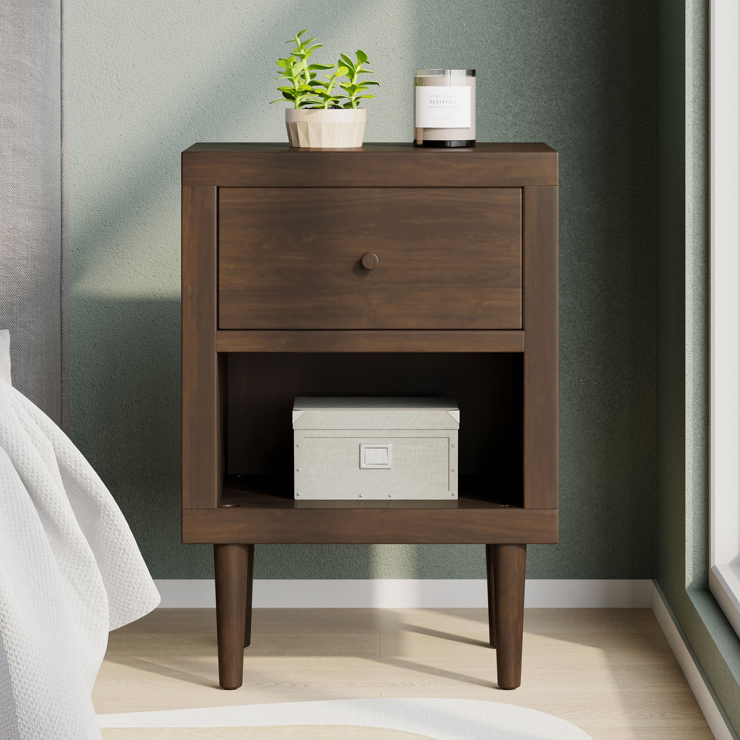 Stylish One-Drawer Nightstand