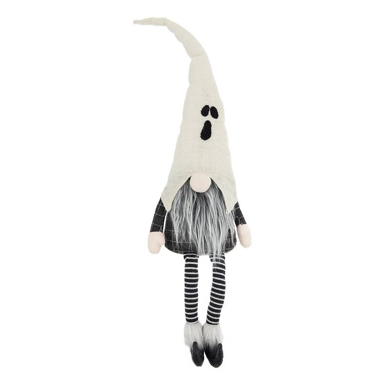 Charming Gnome with Ghost Hat for Halloween Decor