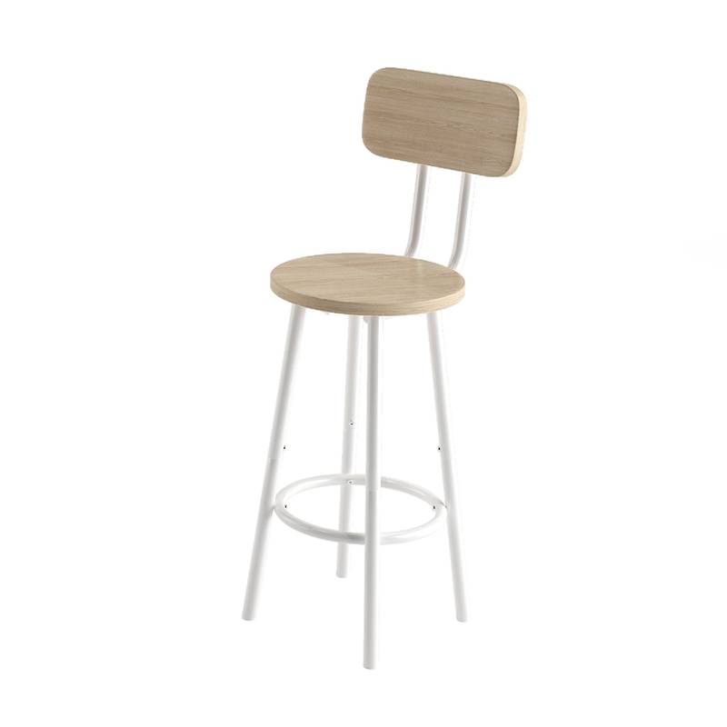 Chic Bar Set with Stylish Stools and Backrest