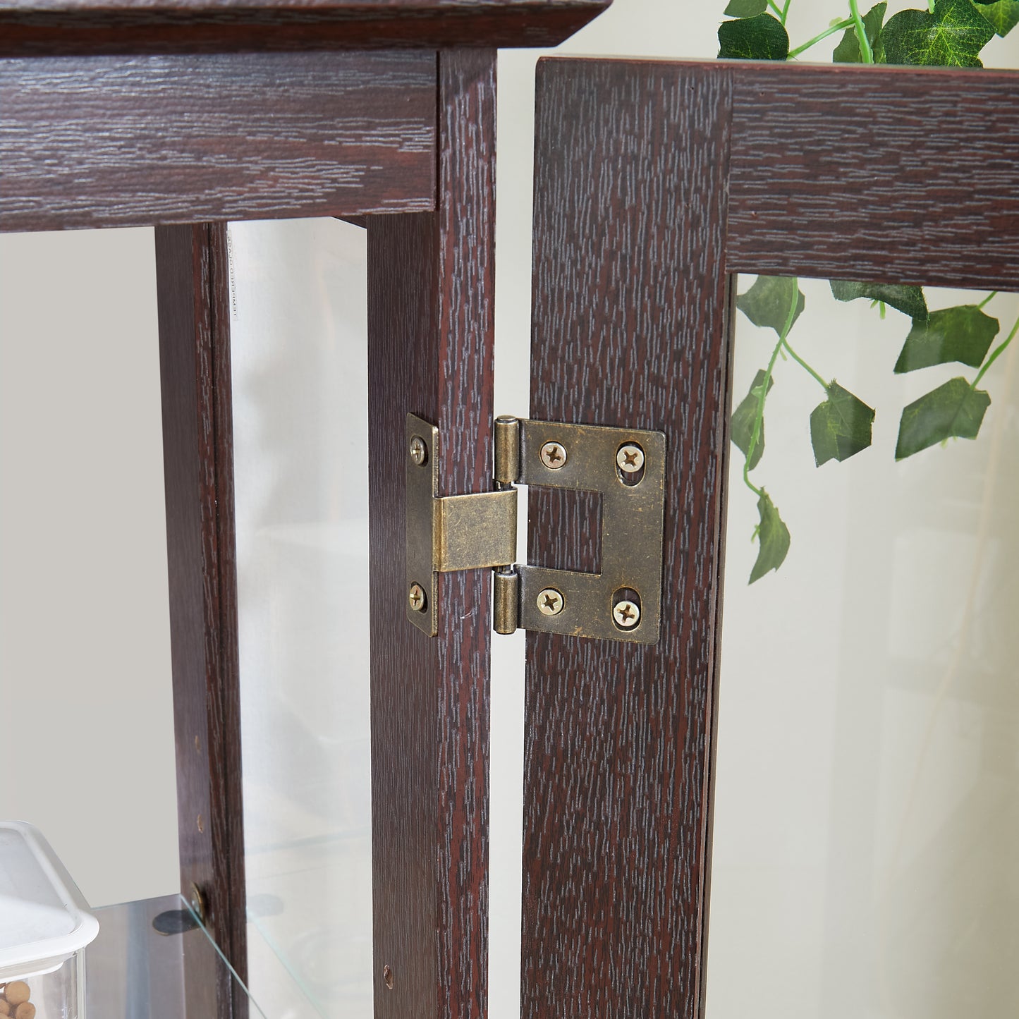 Charming Lighted Curio Cabinet with Glass Doors