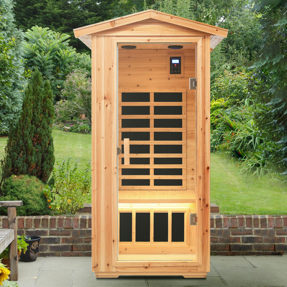 Cozy Infrared Outdoor Sauna for One