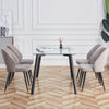 Sleek Glass Dining Table for Four to Six