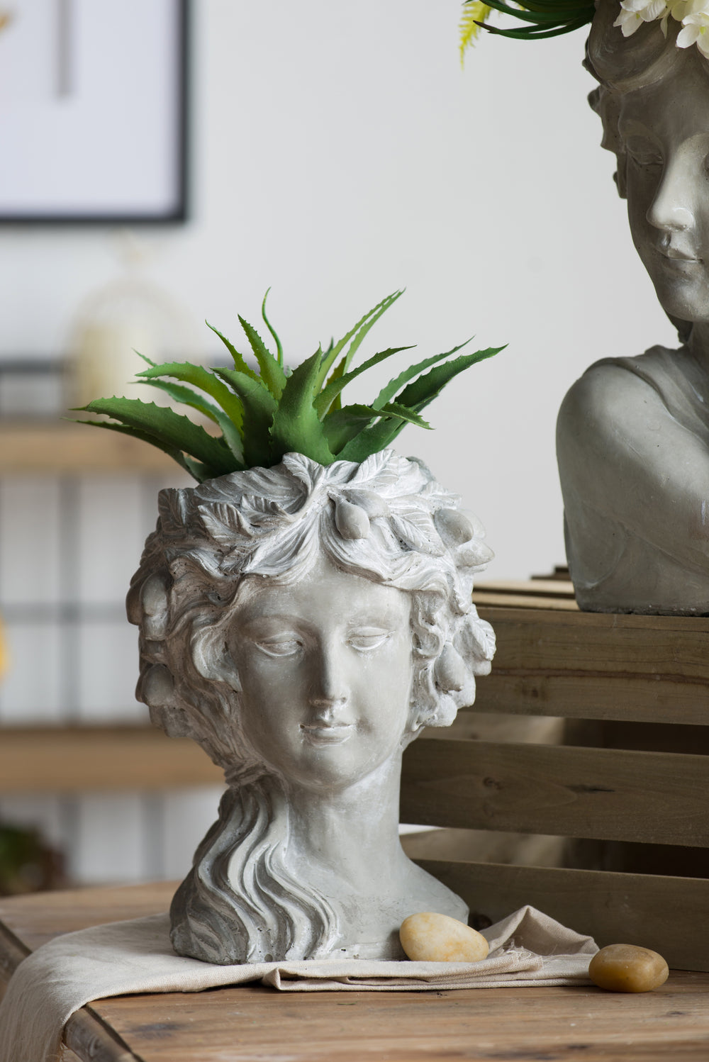 Stylish Concrete Face Planter