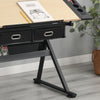 Versatile Drawing Desk with Storage and Stool