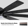 Smart Black Farmhouse Ceiling Fan with Remote