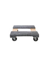 Carpeted Hardwood Dolly with Rubber Wheels