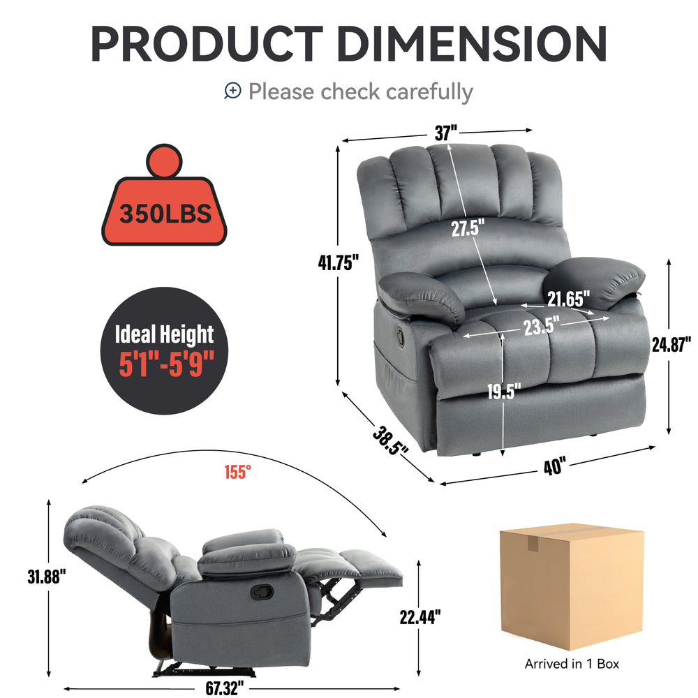 Cozy Grey Recliner Chair for Ultimate Relaxation