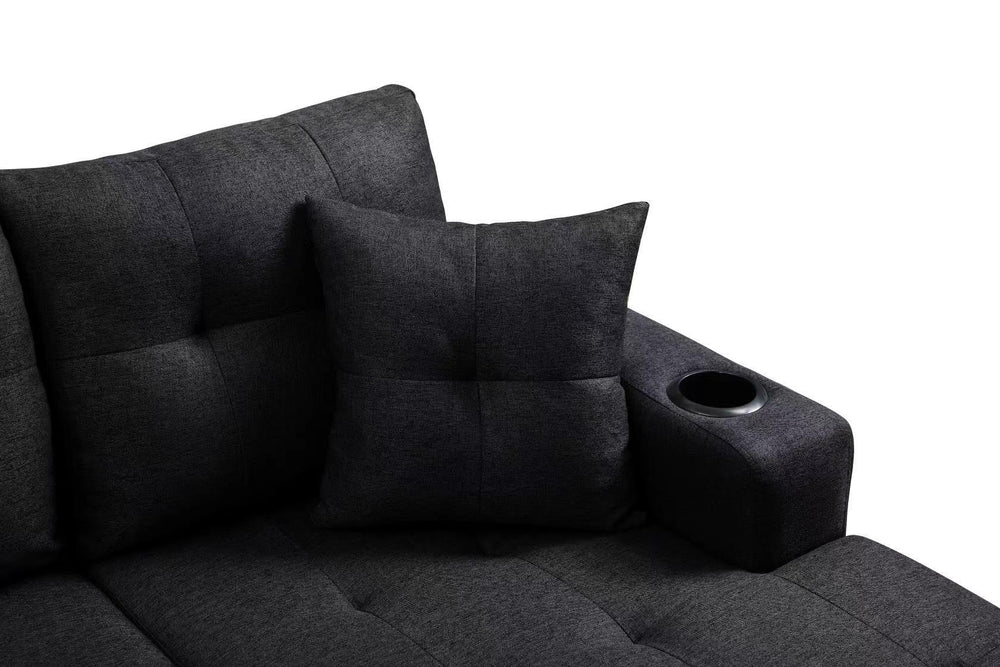 Cozy Corner Convertible Sofa with Storage