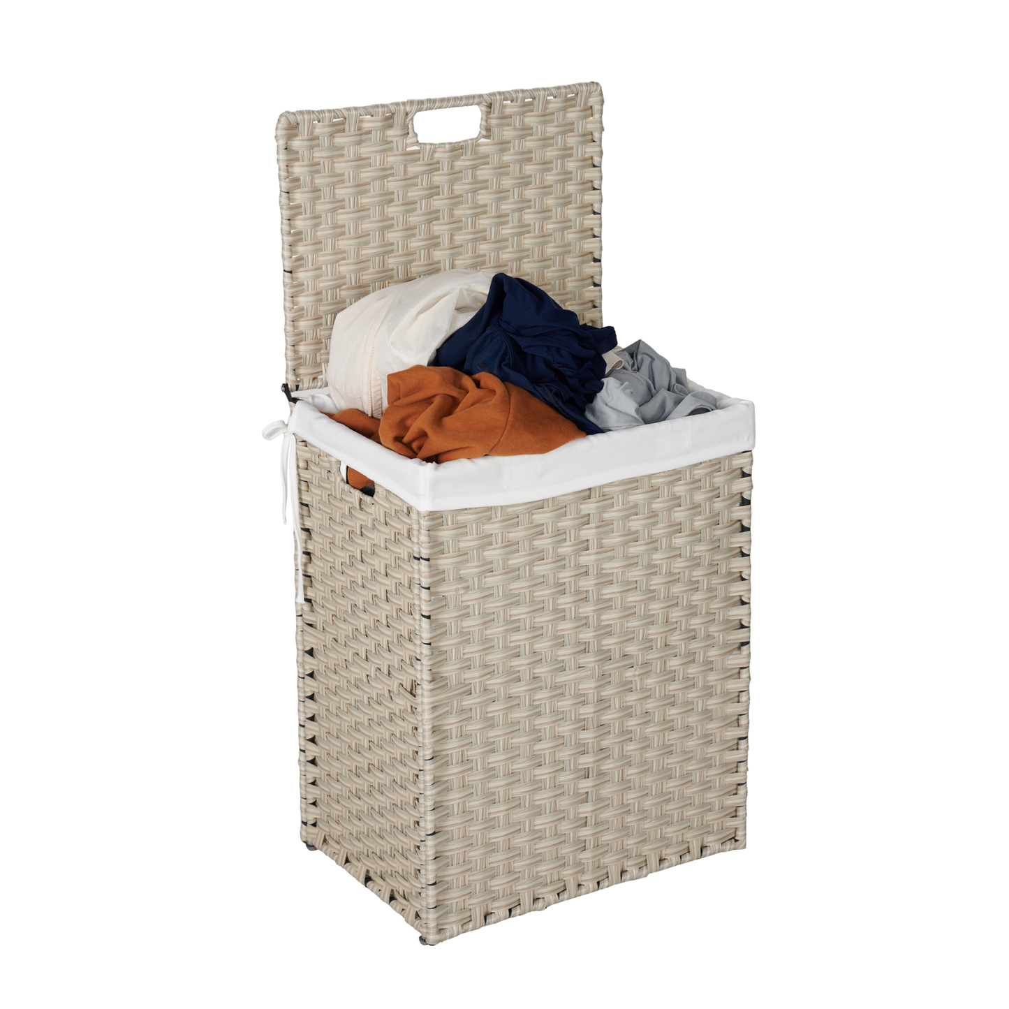 Stylish Grey Laundry Hamper with Removable Bags