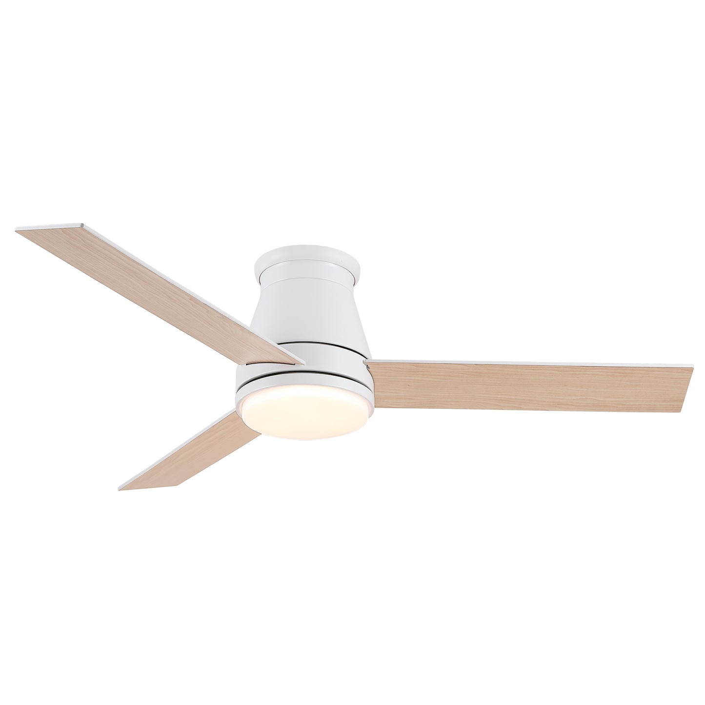 Sleek White Ceiling Fan with Light