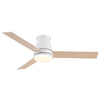 Sleek White Ceiling Fan with Light