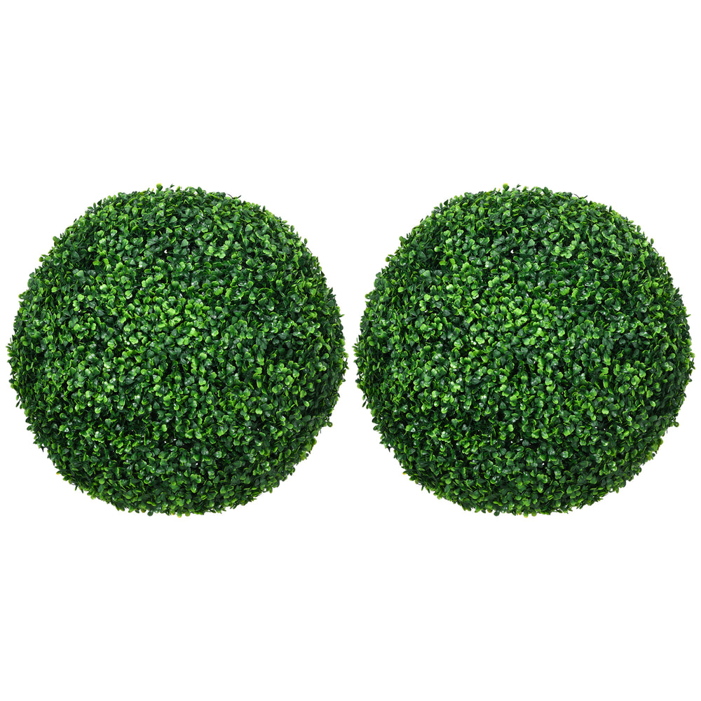 Chic Boxwood Ball Topiary Pair - Stylish Indoor & Outdoor Decor