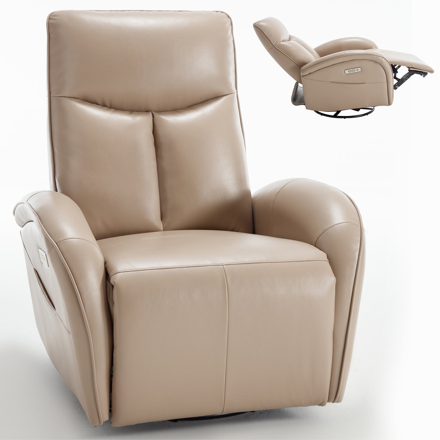 Ultimate Comfort Swivel Recliner with USB Ports