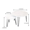 Chic Marble Nesting Tables - Set of Two