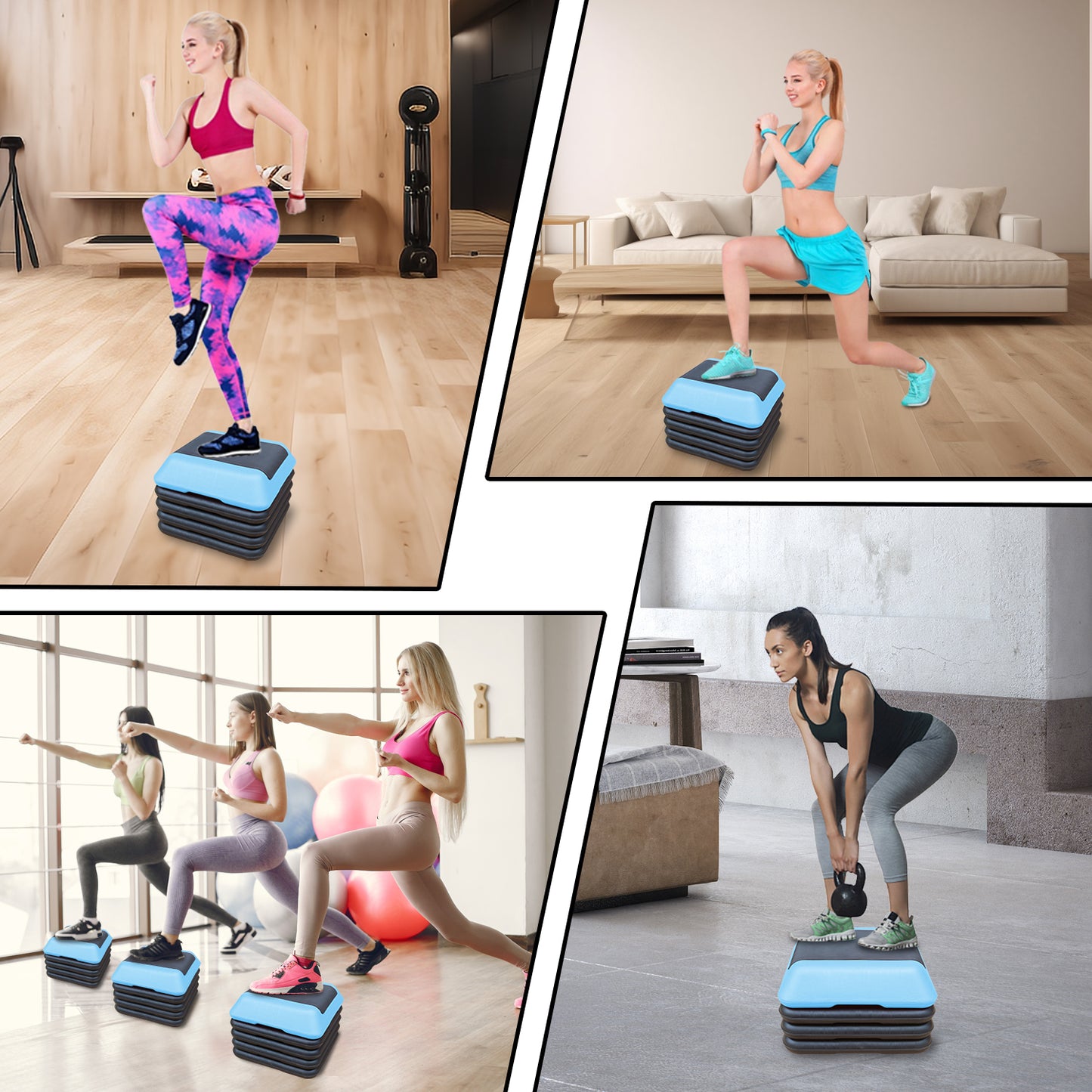 Adjustable Aerobic Stepper - Fitness Platform with Riser