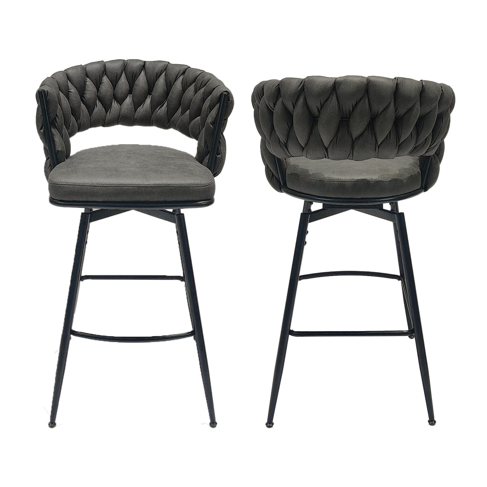 Chic Tan Swivel Bar Stool Set