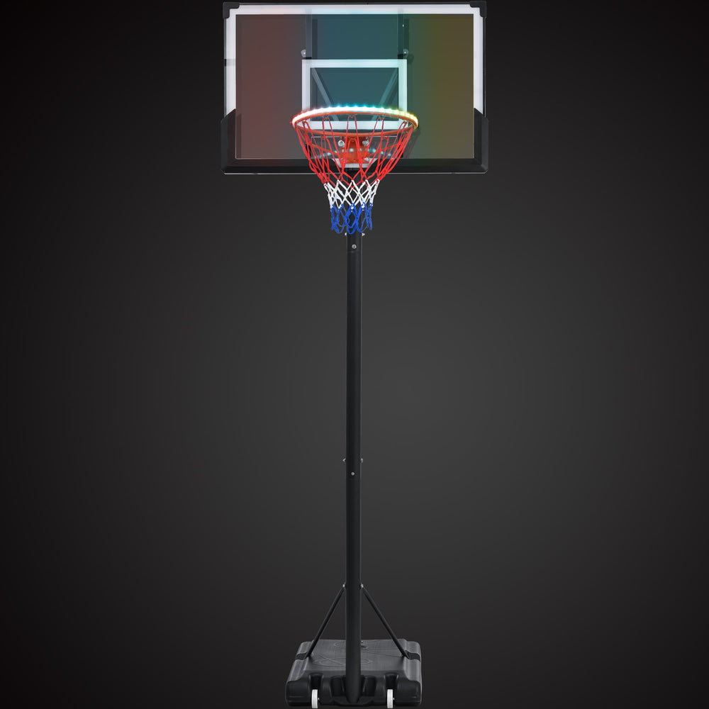 Glow-Up Adjustable Basketball Hoop - Play Day or Night!