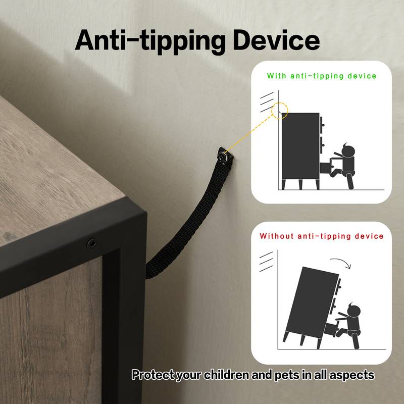 Rustic Grey Six-Drawer Dresser