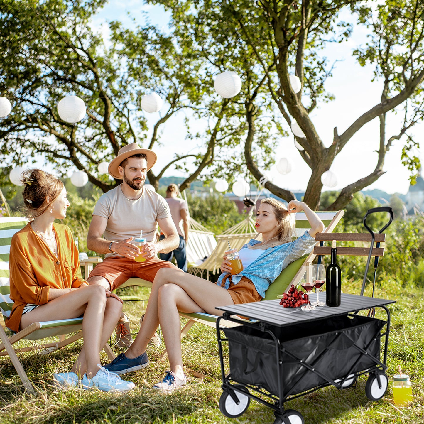 Versatile Outdoor Wagon and Table Combo