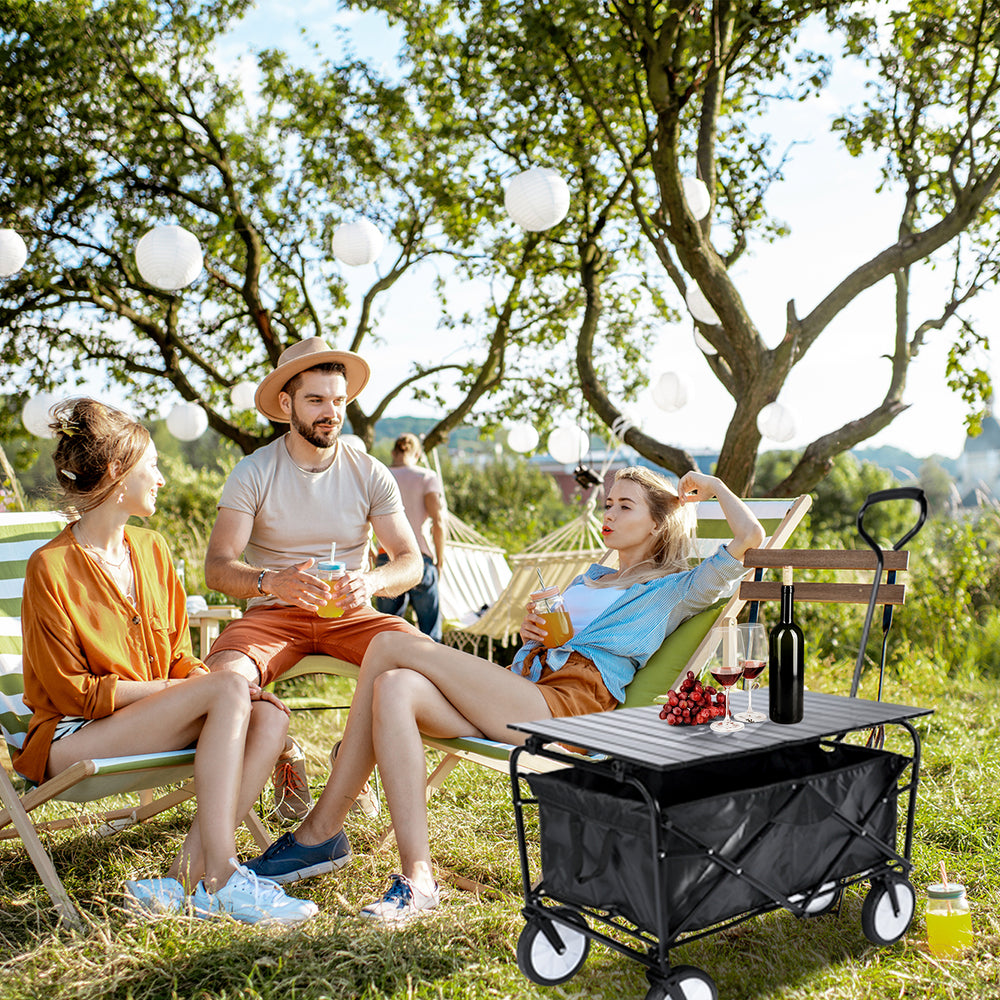 Versatile Outdoor Wagon and Table Combo