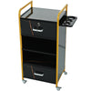 Sleek Salon Organizer with Hair Dryer Holders and Drawers