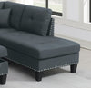 Charcoal Comfort Sectional Sofa Set with Storage Ottoman